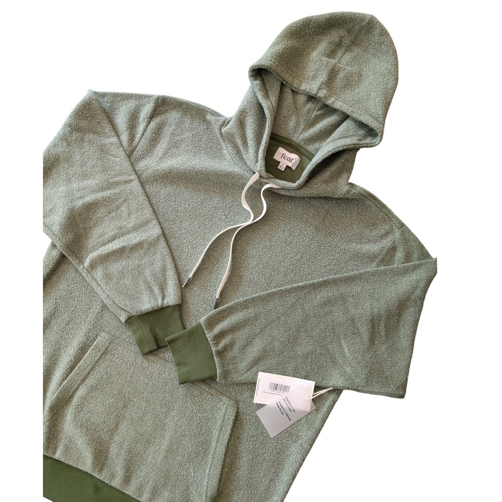 FEAT BlanketBlend Hoodie Iguana Green Unisex Large NWT Pullover Kangaroo Pocket